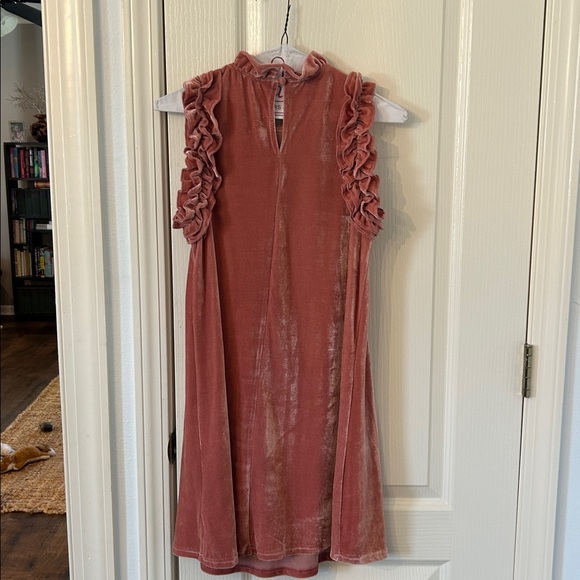 TCEC Velvet Dress in Soft Pink - Picture 3 of 4